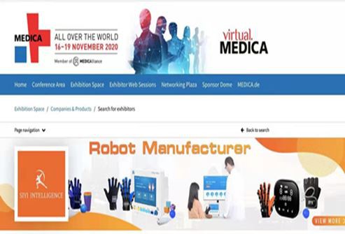 Medica izstāde Vācija Si Yi roku funkcionālās rehabilitācijas robots